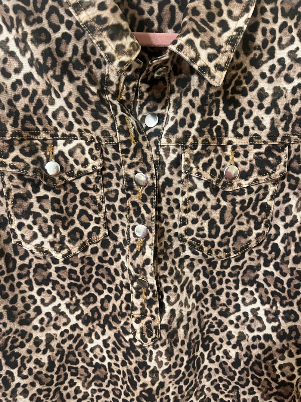 LOFT Leopard Print Jean Dress in Brown and Black